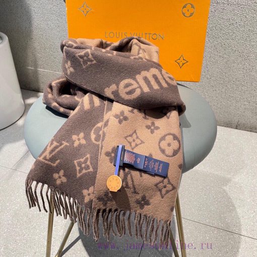 The best Superme super soft and sticky LV Supreme LV co branded scarf Red to Half the Sky ️ oljvigi3 - Image 6