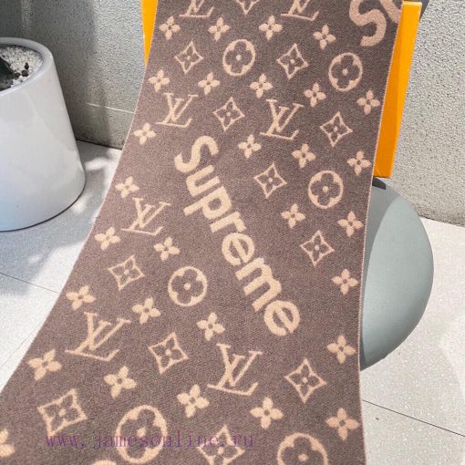 The best Superme super soft and sticky LV Supreme LV co branded scarf Red to Half the Sky ️ oljvigi3 - Image 9