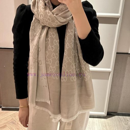 Gucci Classic Shawl GG Old Flower Thin Long Scarf G Evergreen Tree Style, unisex and suitabllxgwy9bo - Image 4