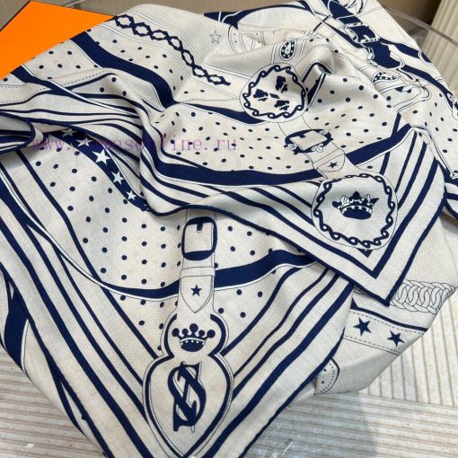Hermes 23 Year Velvet shawl "Morning Stroll" Double sided Same Color 140 * 140 Size, 70% Cas8jxm6wh1 - Image 8