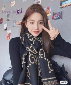 Synchronized Double G Jacquard Double sided Shawl Style Classic, Elegant and Fashionable, Nop9dkrap5
