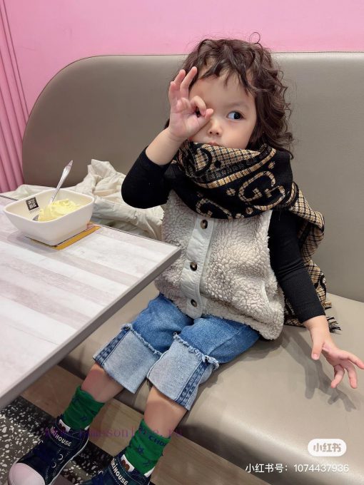 Synchronized Double G Jacquard Double sided Shawl Style Classic, Elegant and Fashionable, Nop9dkrap5 - Image 4