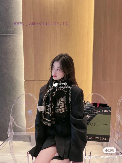 Synchronized Double G Jacquard Double sided Shawl Style Classic, Elegant and Fashionable, Nop9dkrap5 - Image 14