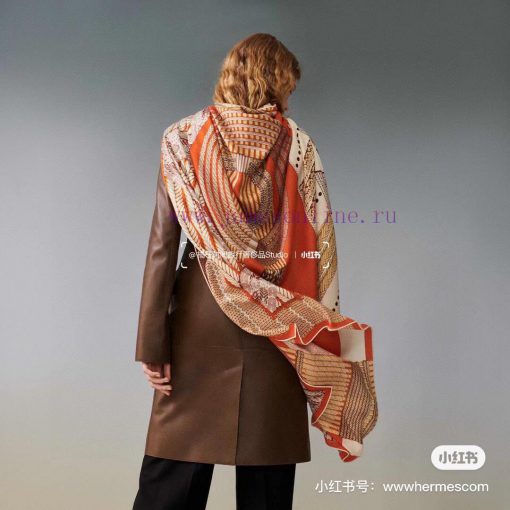 140 square scarf double-sided same color silk scarf | HERMES I supports QR code scanning2023o2j6a0nc - Image 3