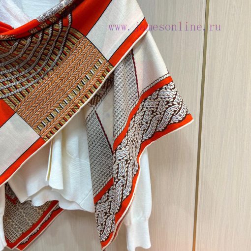 140 square scarf double-sided same color silk scarf | HERMES I supports QR code scanning2023o2j6a0nc - Image 9