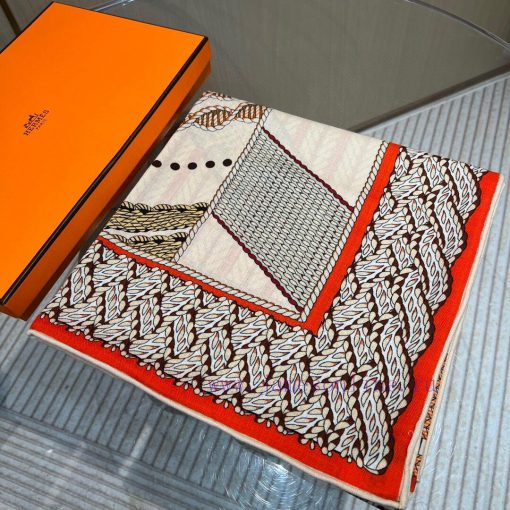 140 square scarf double-sided same color silk scarf | HERMES I supports QR code scanning2023o2j6a0nc - Image 13