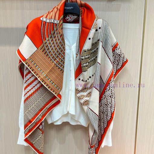 140 square scarf double-sided same color silk scarf | HERMES I supports QR code scanning2023o2j6a0nc - Image 17