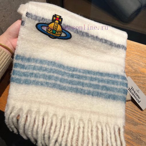 Arrival 𝐕𝐢𝐯𝐢𝐞𝐧𝐞𝐖𝐞𝐬𝐭𝐰𝐨𝐨𝐝 🪐Classic Saturn mohair scarf by Vivienne Westwood, the British fashijriqptrt - Image 14