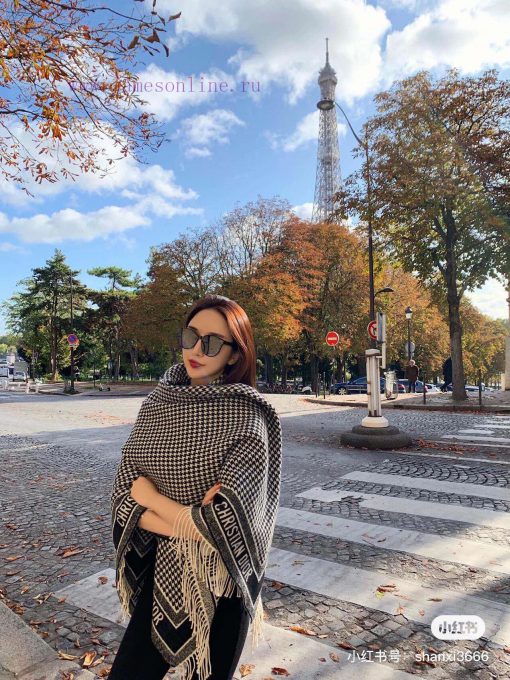 Original quality, price adjustment ️ CD Thousand Bird Grid printed large scarf ️ Scarf shawlu6x1oegb - Image 3