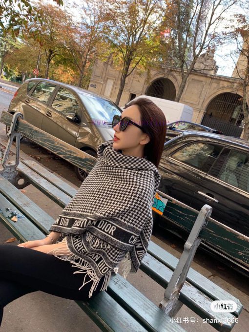 Original quality, price adjustment ️ CD Thousand Bird Grid printed large scarf ️ Scarf shawlu6x1oegb - Image 11