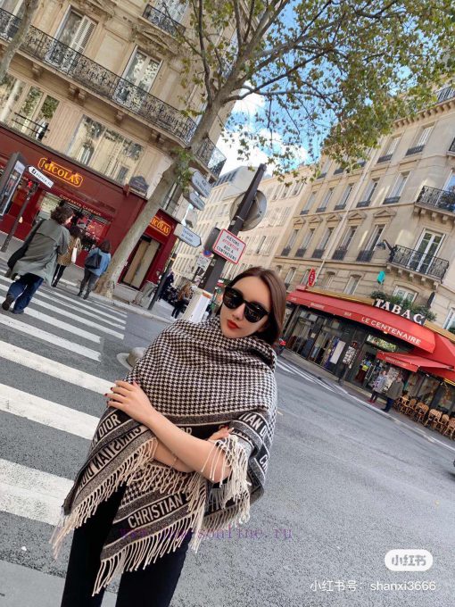 Original quality, price adjustment ️ CD Thousand Bird Grid printed large scarf ️ Scarf shawlu6x1oegb - Image 13