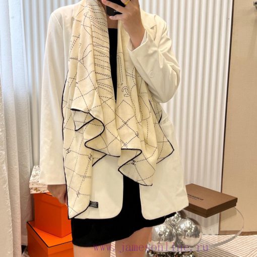 New Release ️140 * 140 silk wool table print in black and whiteAnother encounter of high-end8a697ddy - Image 11