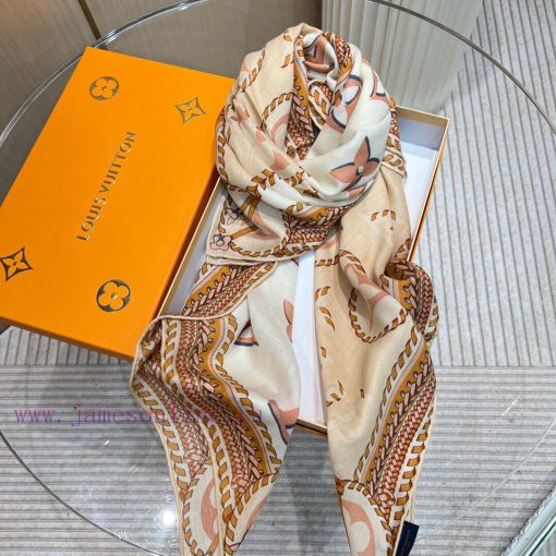 I really like L woven pattern 140Braided Monogram Printed shawl Enlarge classic Monogram pat6aznape9 - Image 8