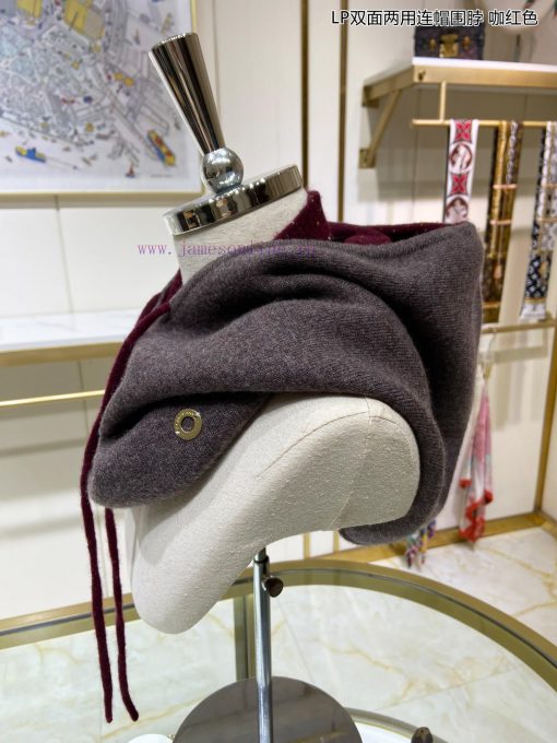 New Loro Piana Cattle LP Double sided Dual use Hooded Scarf with Double sided Dual color Matwfdv7mmd - Image 7