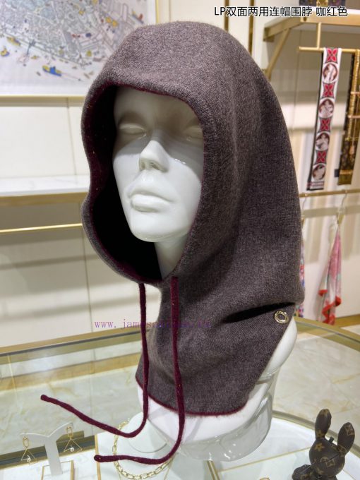 New Loro Piana Cattle LP Double sided Dual use Hooded Scarf with Double sided Dual color Matwfdv7mmd - Image 14