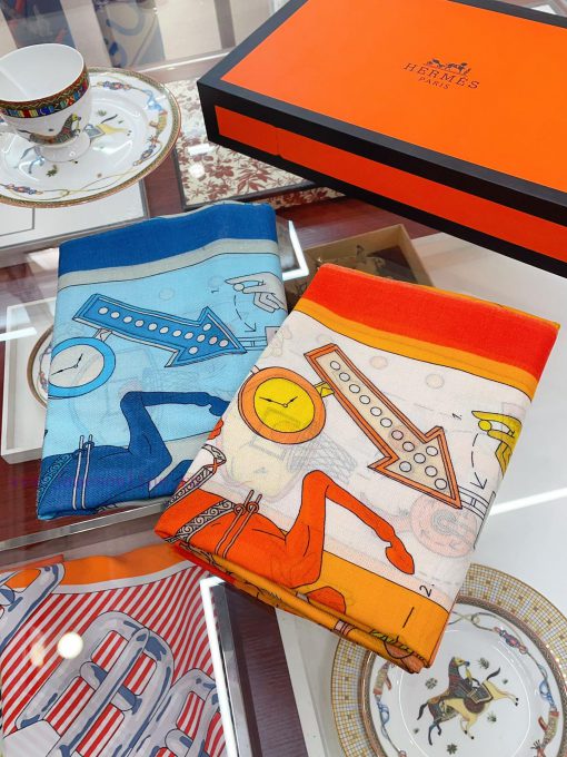 The new HERMES long scarf is the same as the star's 100% cashmere 300 count beautiful item farbsk7wq - Image 12