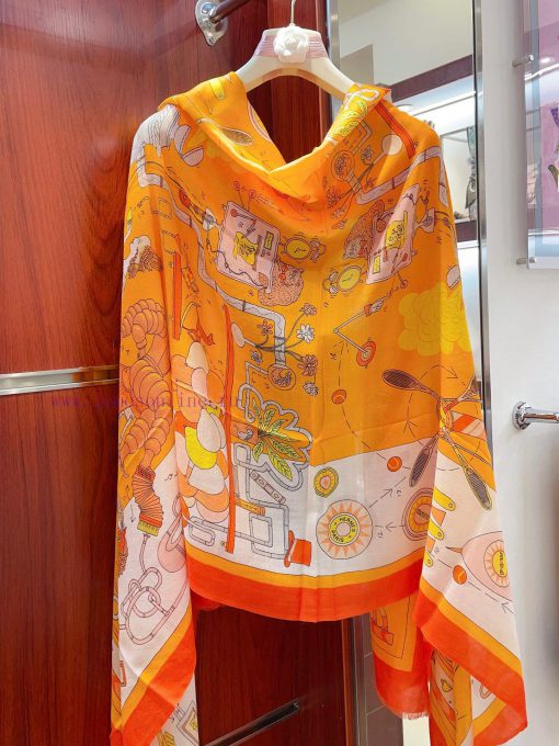 The new HERMES long scarf is the same as the star's 100% cashmere 300 count beautiful item farbsk7wq - Image 14