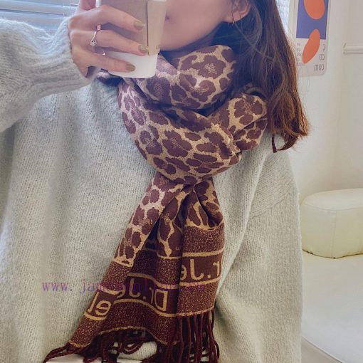 Dr. Jewel brand, live streaming popular leopard print, core spun yarn material, size 65 * 183vclfv3d