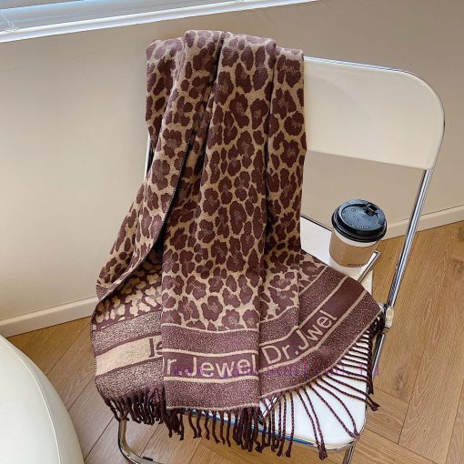 Dr. Jewel brand, live streaming popular leopard print, core spun yarn material, size 65 * 183vclfv3d - Image 6