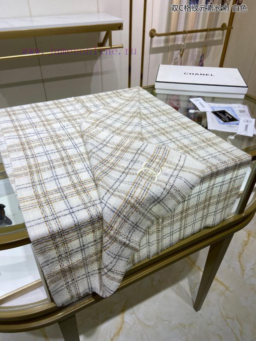 Double C Double C Grid Element Long Scarf combines Chanel woven style with artistic temperamv5rdhife - Image 10