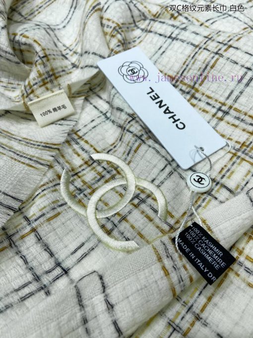 Double C Double C Grid Element Long Scarf combines Chanel woven style with artistic temperamv5rdhife - Image 11