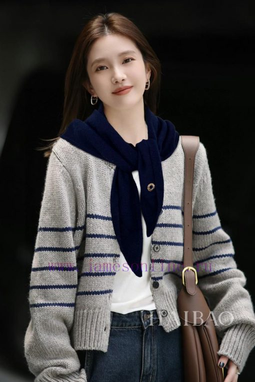 The popular leather Yana LP knitted triangle scarf is luxurious in size, and high-end qualitcc4d1xwq - Image 10