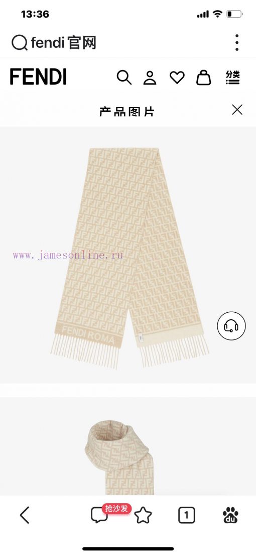 FF's latest double-sided original scarf, recommended by the hottest blogger, with a gentle mmu30gyei - Image 2