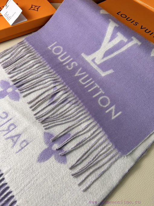 Louis Vuitton lavender Huo Siyan, the same shawl scarf dual-use, is a classic work of Donkeycfz1786d - Image 5