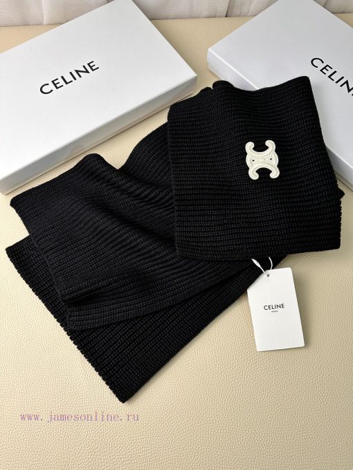 CELINE Classic Cashmere Scarf, come with a hard item In terms of the arrangement of Ma Liu T8nkepcax - Image 4