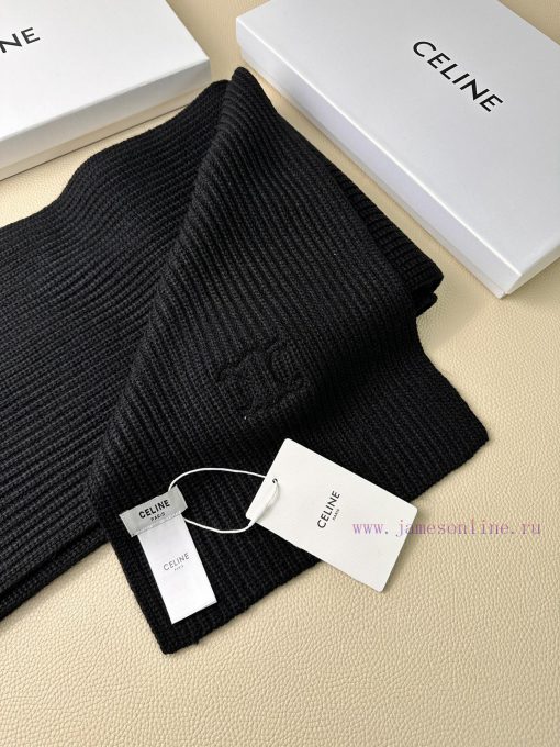 CELINE Classic Cashmere Scarf, come with a hard item In terms of the arrangement of Ma Liu T8nkepcax - Image 6