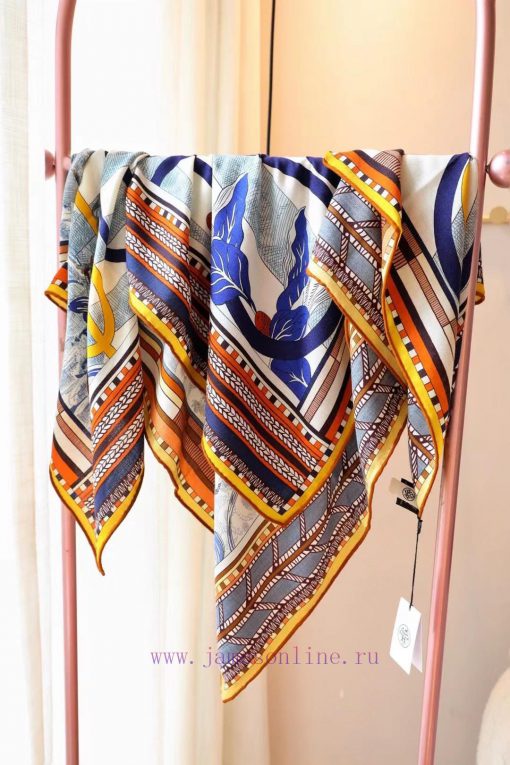 Hermes double-sided rotary step and serpentine rotationSize140x140cm 30% mulberry silk+70% ckz3grau4 - Image 4