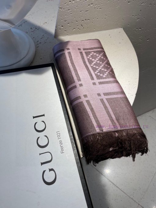 Gucci 2023 new size 140 * 140 pure silk cashmere is absolutely awesome 3 colors - all are veax5dh39j - Image 3