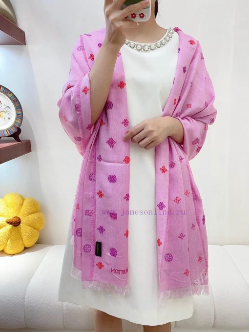 Customized 🧣LV The new Sincere Praise L embroidered LOGO with fine texture and mature style f3n7ppjl