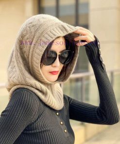Loro Piana Beef LP Knitted Neck Hoodie is both a neck and a hat, with an elastic band designha5q7zeg