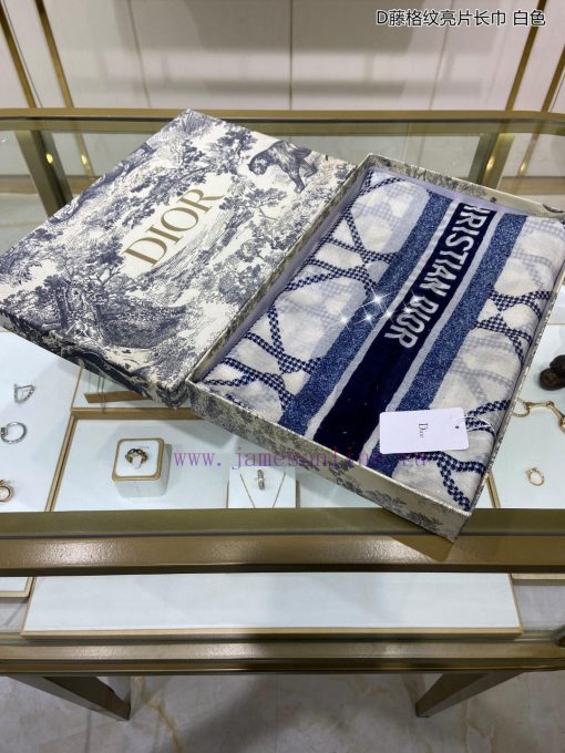 The newly released scarf will shine brightly. The new customer supplied silver thread+sequintl9rwtz4 - Image 5