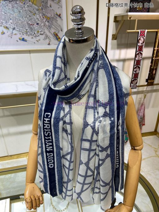 The newly released scarf will shine brightly. The new customer supplied silver thread+sequintl9rwtz4 - Image 7