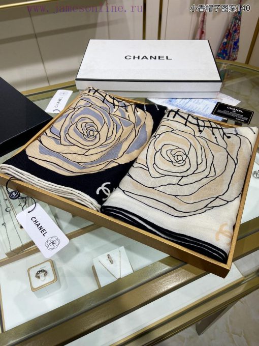 The new Chanel hat pattern 140 cashmere square scarf is highly recommended by VIPs. You must01exsb8t - Image 3