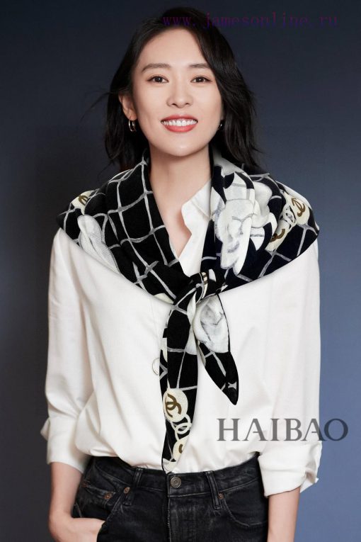 The new Xiangjia Classic Camellia Cashmere 90 Double sided Same color Printed Cashmere Squardnn4shl1 - Image 2