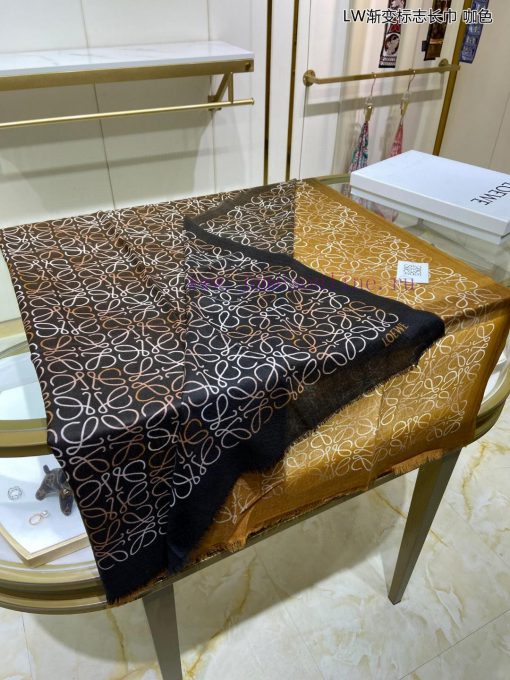 Luoyiwei LW gradient logo long scarf is very lucky to have obtained something from this bran84f5y3yk - Image 8