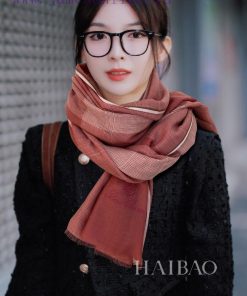 LP premium original single LP gold wire edge striped long scarf, high cutting-edge product, bch078rf