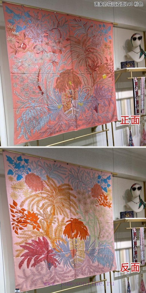 The new cashmere style is recommended to be a painter's garden double-sided 140 cashmere squ6cn0ins7 - Image 4