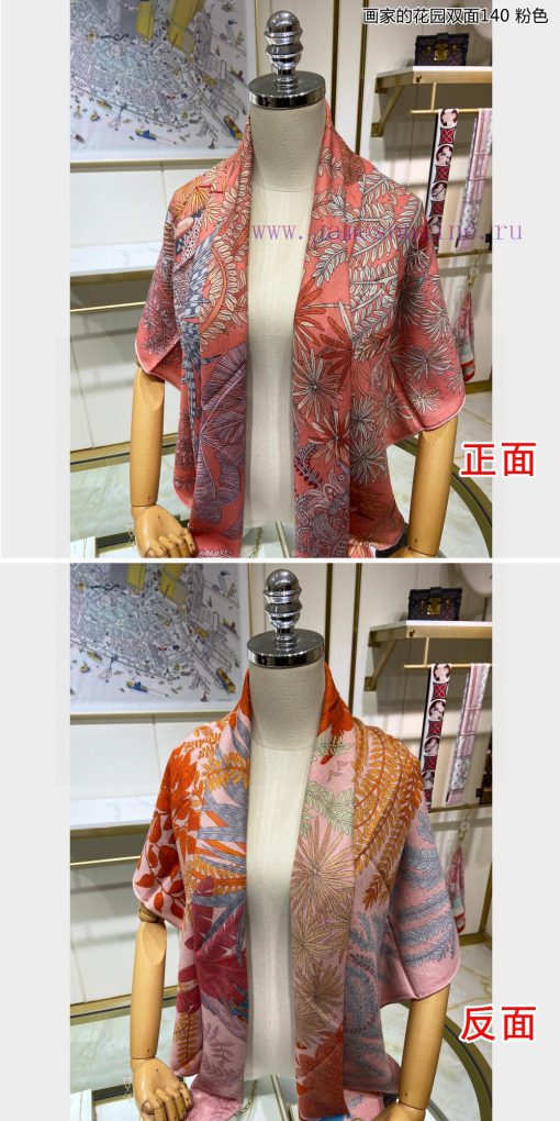 The new cashmere style is recommended to be a painter's garden double-sided 140 cashmere squ6cn0ins7 - Image 8