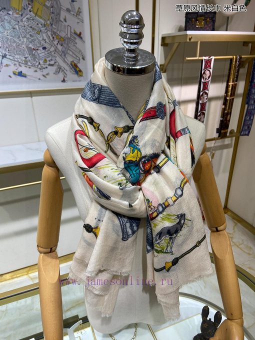 Cashmere long scarf synchronized with genuine praise for the grassland style long scarf of Lgu4dmfe9 - Image 5
