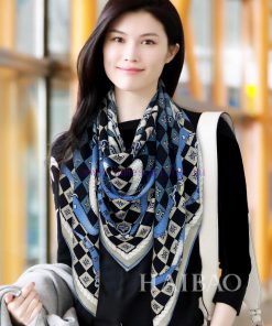 The new Celine CL bag with chain 140 cashmere square scarf is highly recommended for VIP cusfbo8n1et
