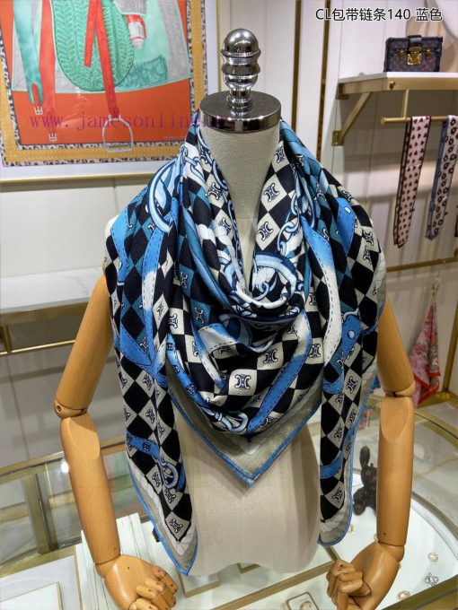 The new Celine CL bag with chain 140 cashmere square scarf is highly recommended for VIP cusfbo8n1et - Image 6