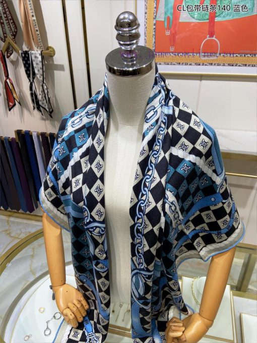 The new Celine CL bag with chain 140 cashmere square scarf is highly recommended for VIP cusfbo8n1et - Image 7