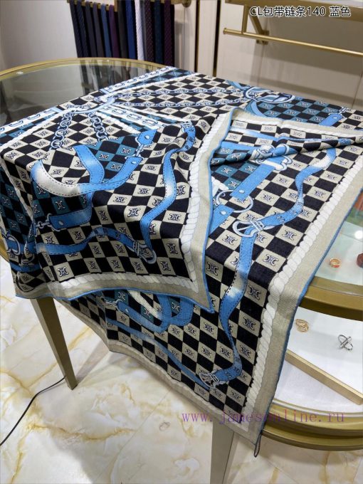 The new Celine CL bag with chain 140 cashmere square scarf is highly recommended for VIP cusfbo8n1et - Image 8