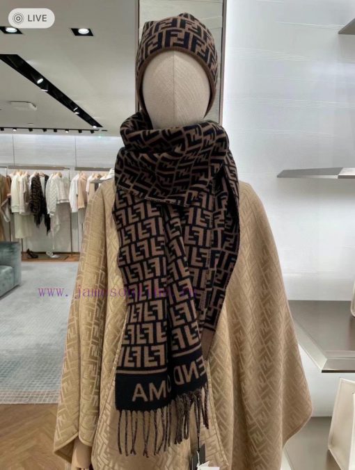 𝑭𝒆𝒏𝒅𝒊𝟮𝟯 Autumn/Winter New ProductsWool and cashmere scarves80% wool, 20% cashmereWool yarn ak40cdqho - Image 3