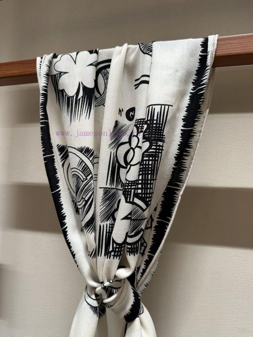 Unparalleled New ReleaseChanel 2023C Black and White Always Classic65 * 185 double-sided samxpmec1ep - Image 6