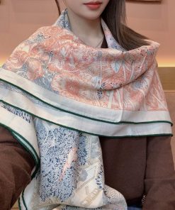 New Return to Nature Double sided Same Color Handmade Curled Cashmere and Silk Blended Shawlst6y2oer